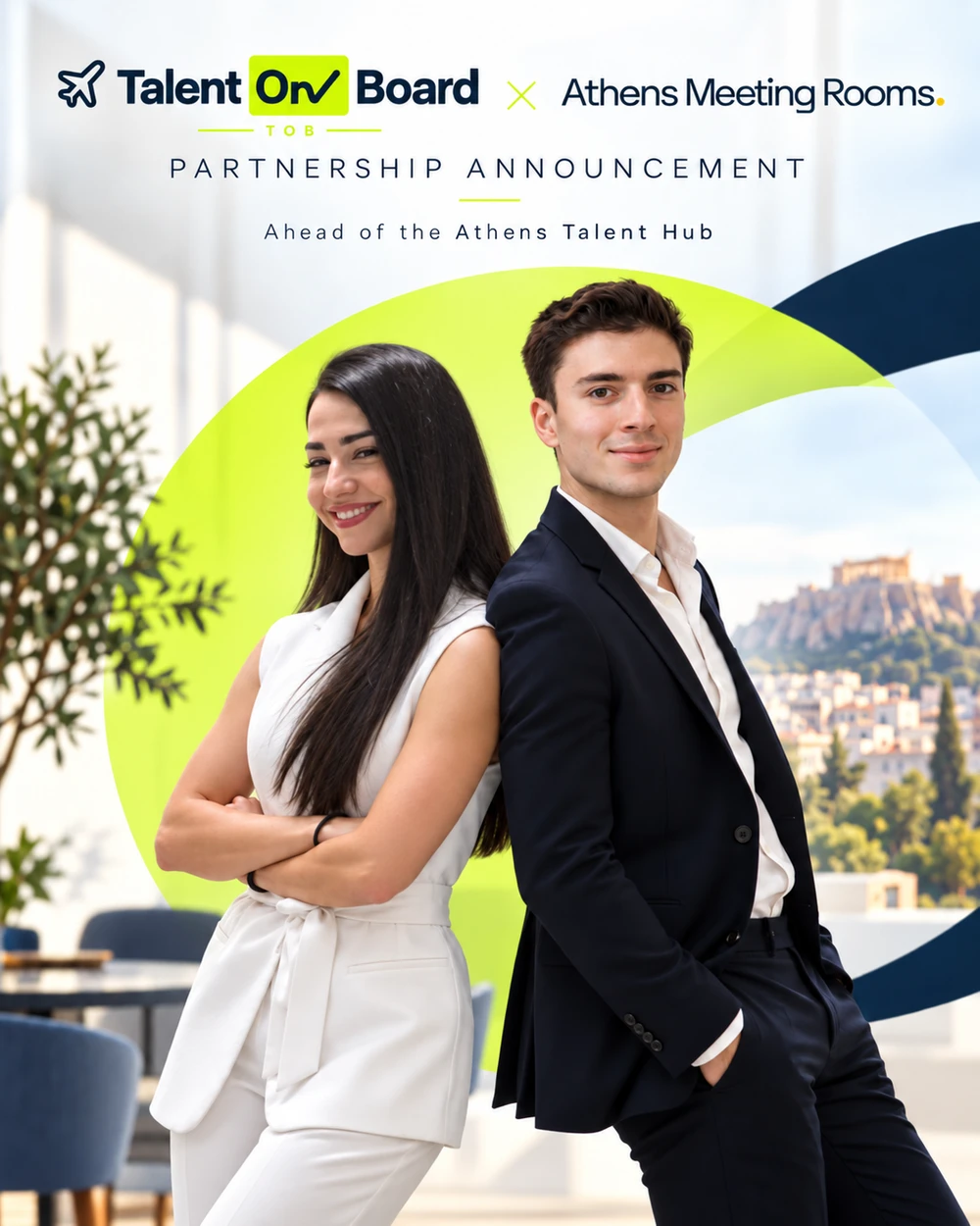Talent-On-Board and Athens Meeting Rooms partnership announcement